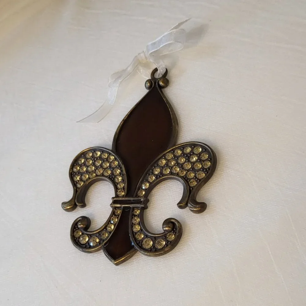 Fleur de Lis Ornament Christmas Tree Hanging Decoration NOLA Saints